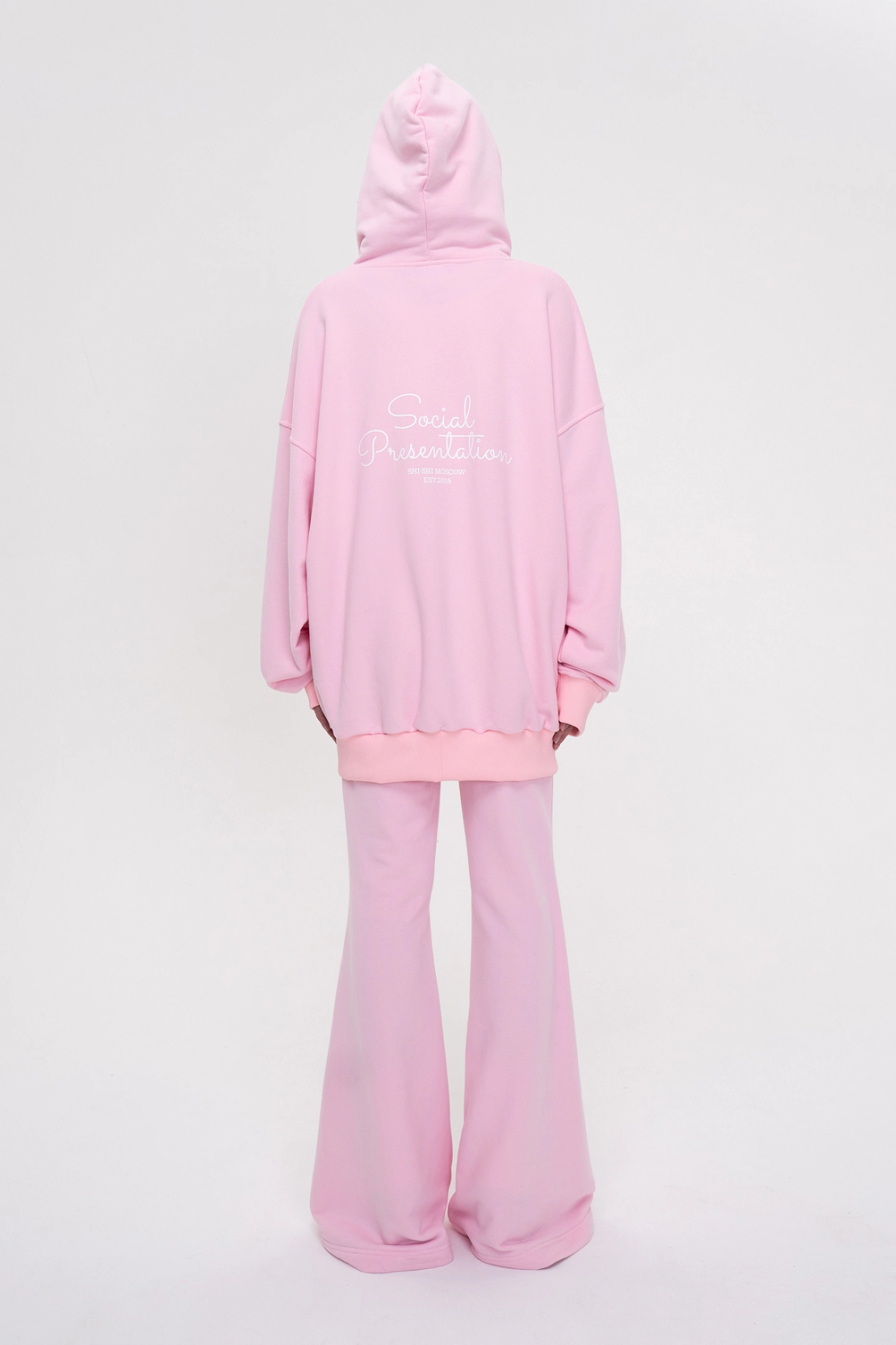 Худи на зипе и брюки клеш из футера