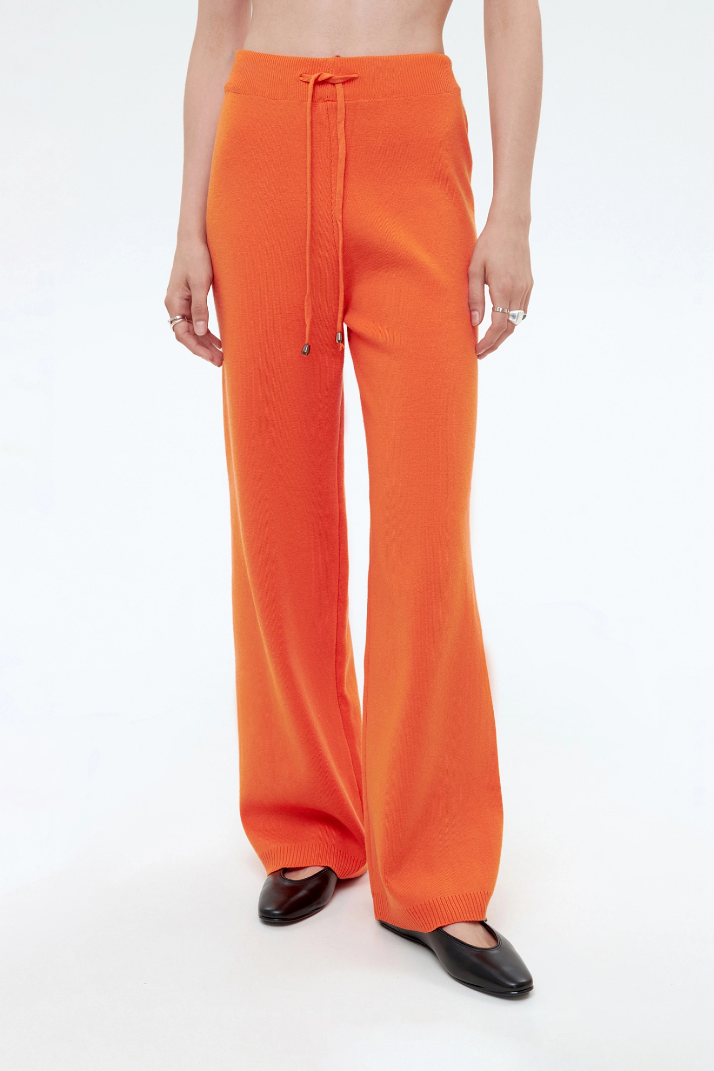 Брюки прямые вязаные