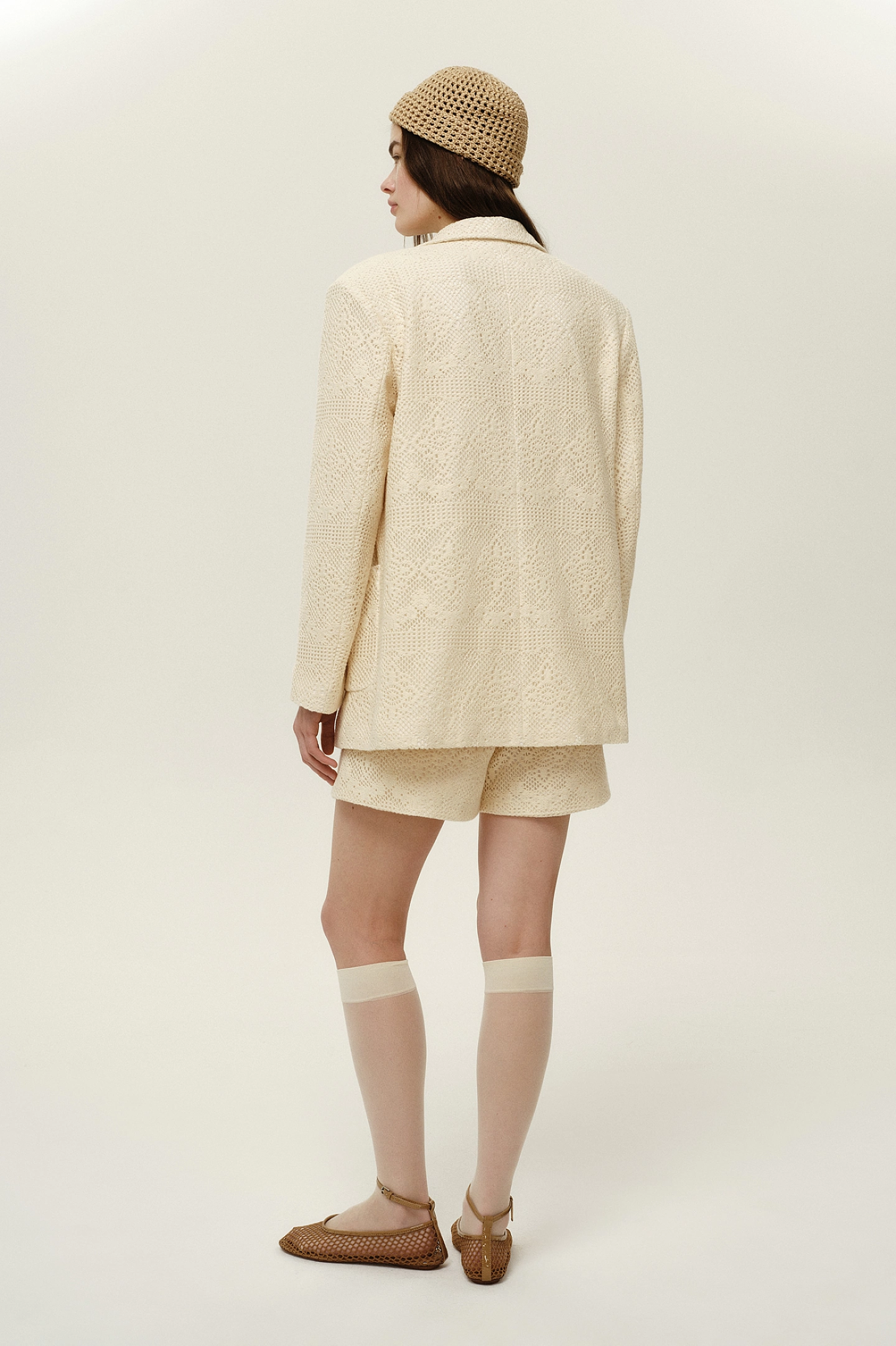 Комплект "Кроше" из жакета и шорт