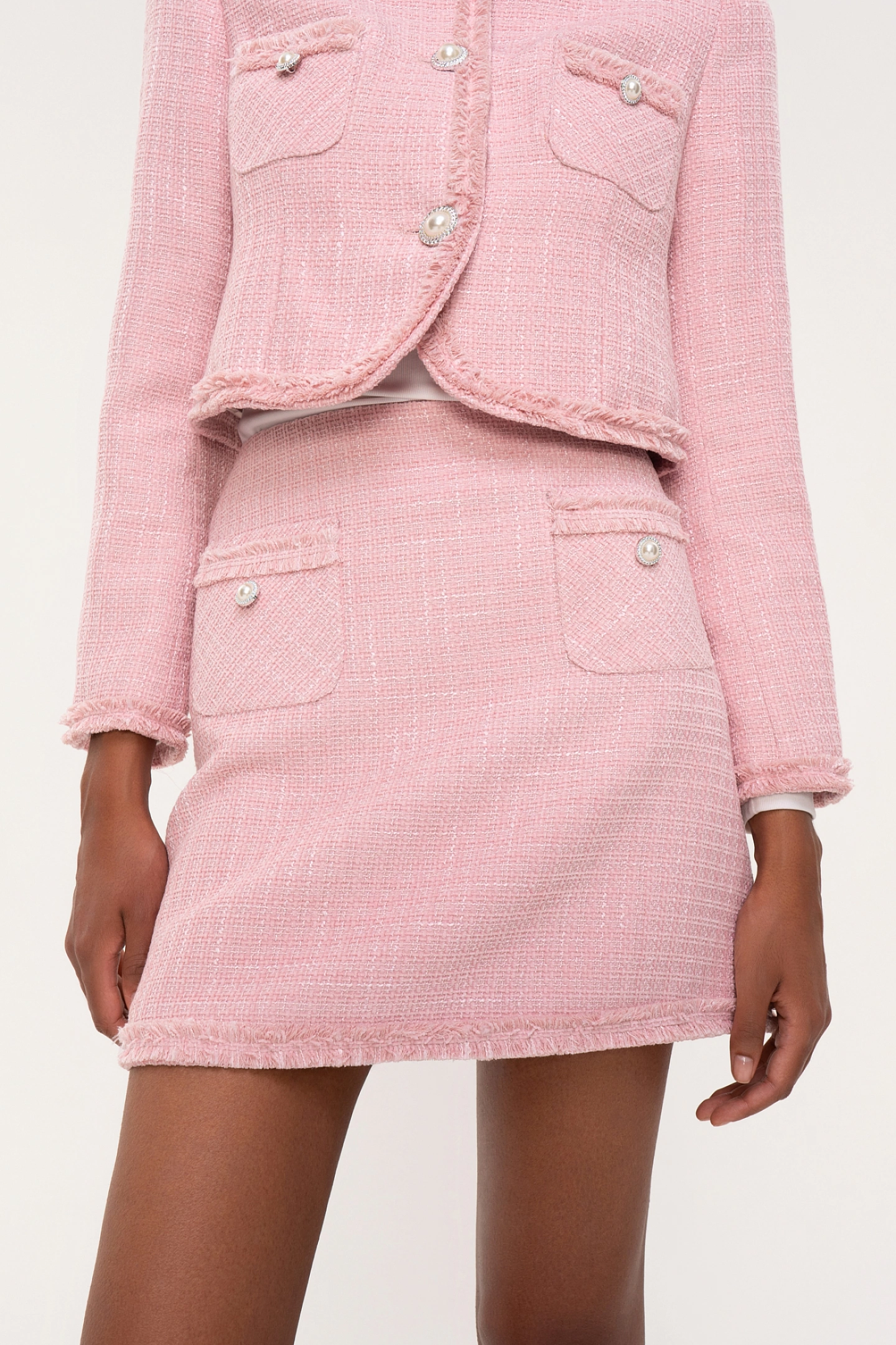 Жакет из твида и юбка-мини из твида