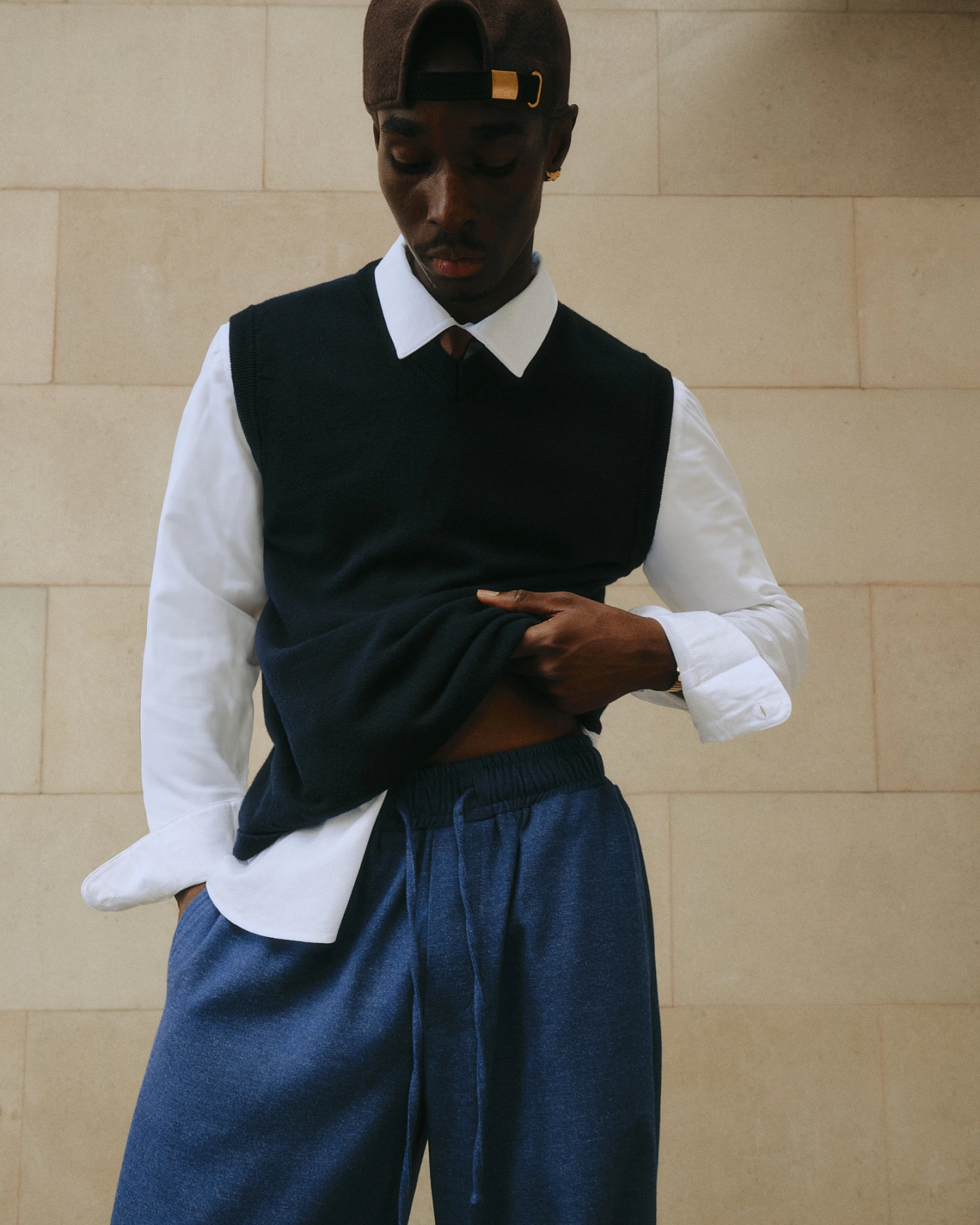 Кафтан мужской и брюки из фланели