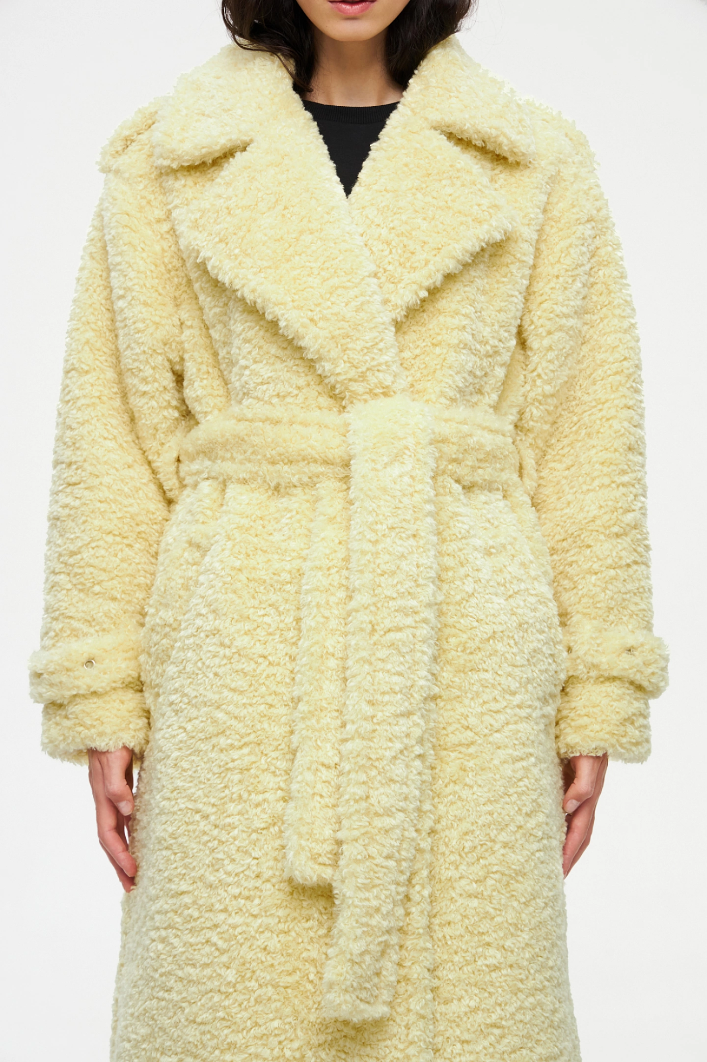 Пальто - тренч из искусственного меха