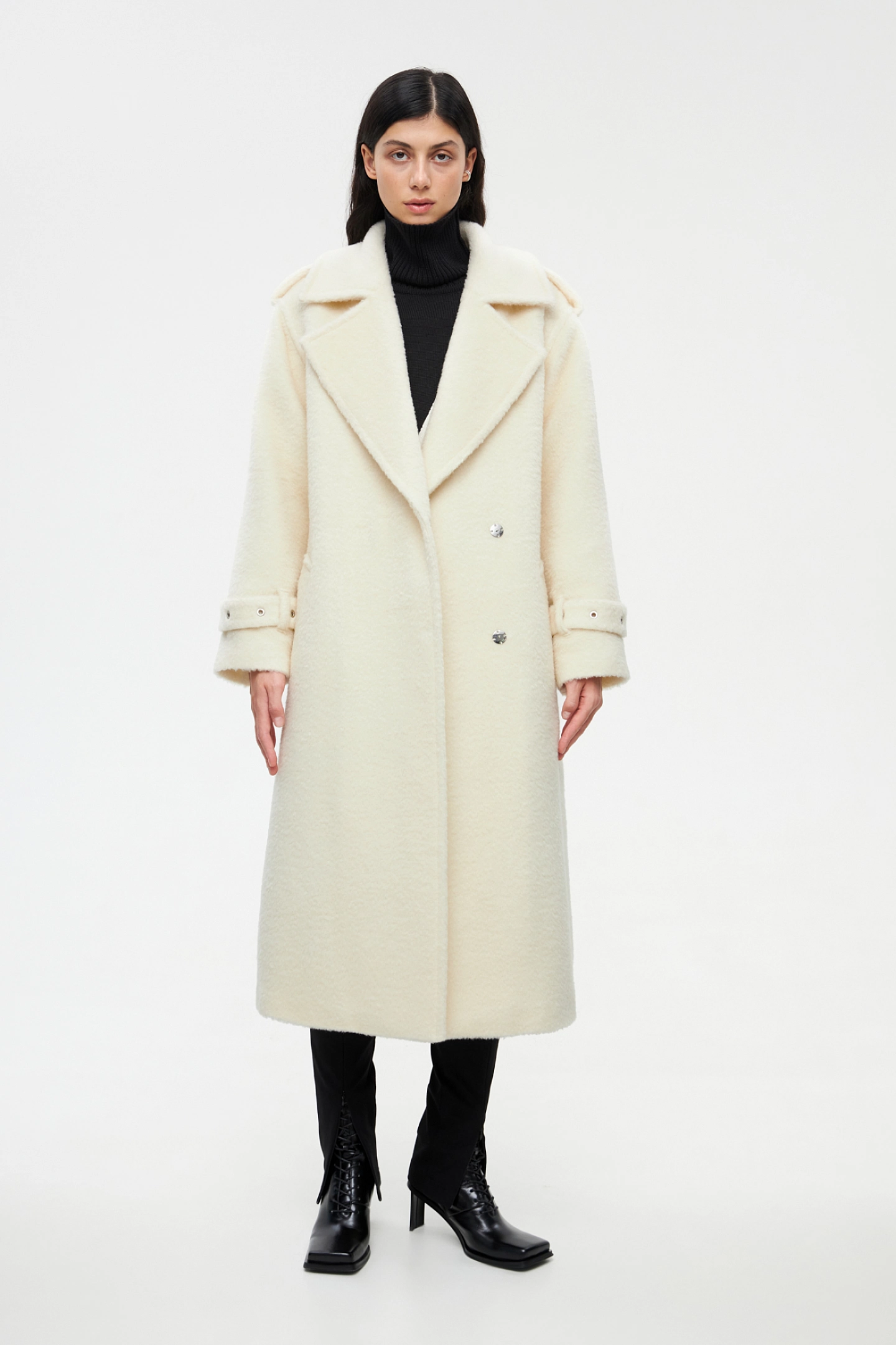 Пальто - тренч из искусственного меха