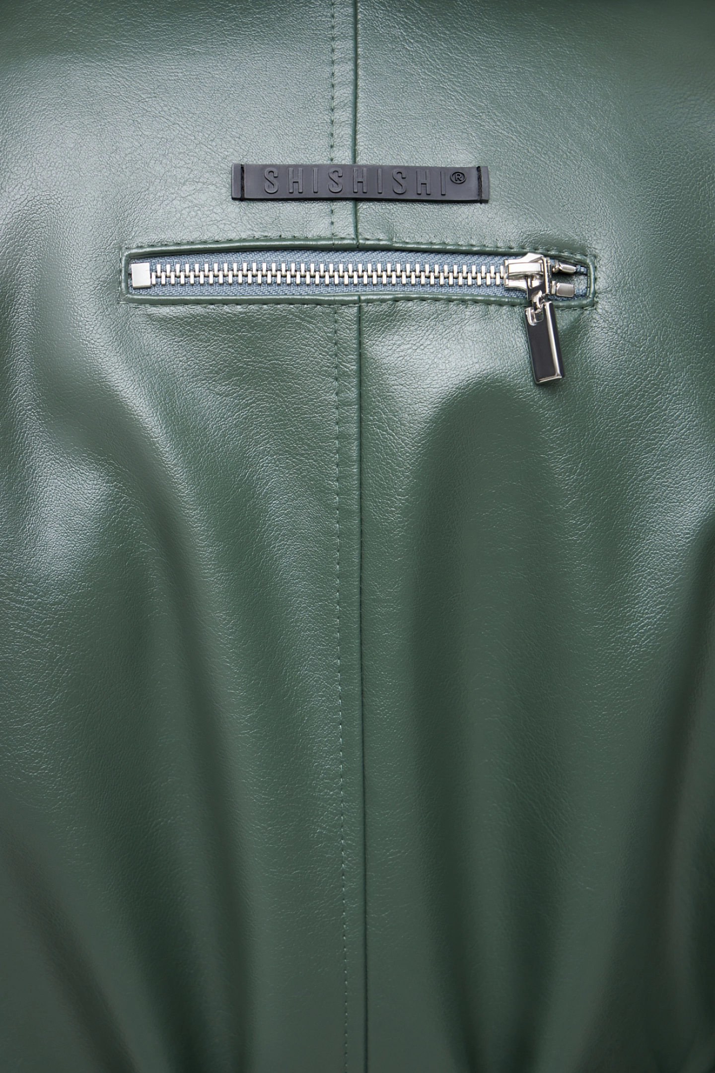 Warmed eco-leather coat