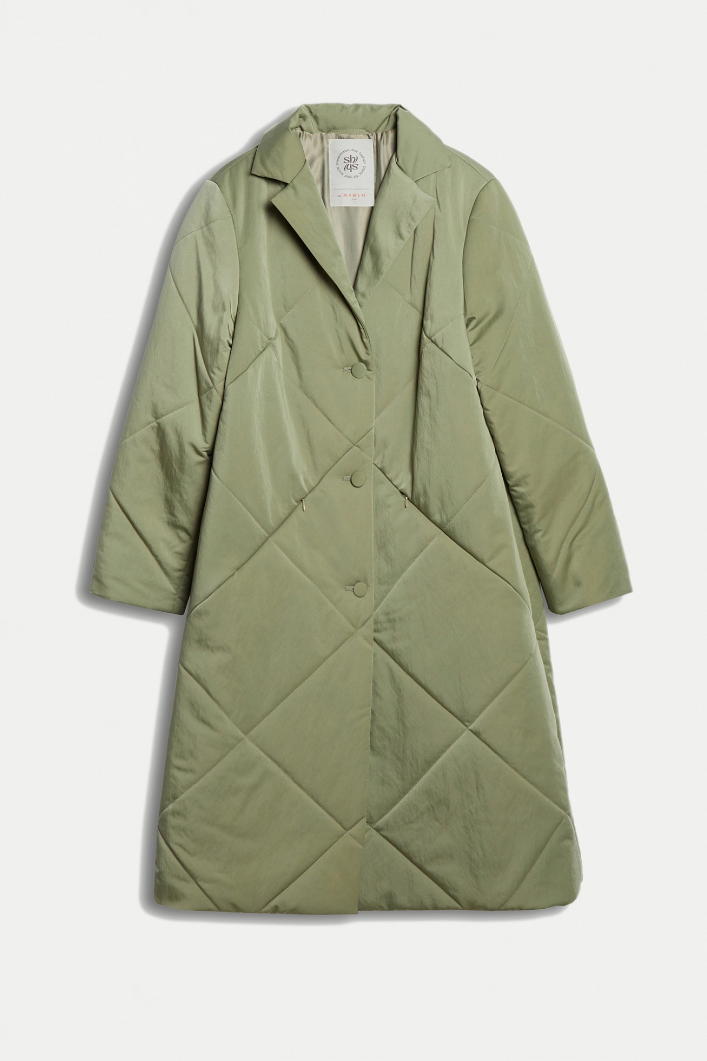 Trapeze quilted coat