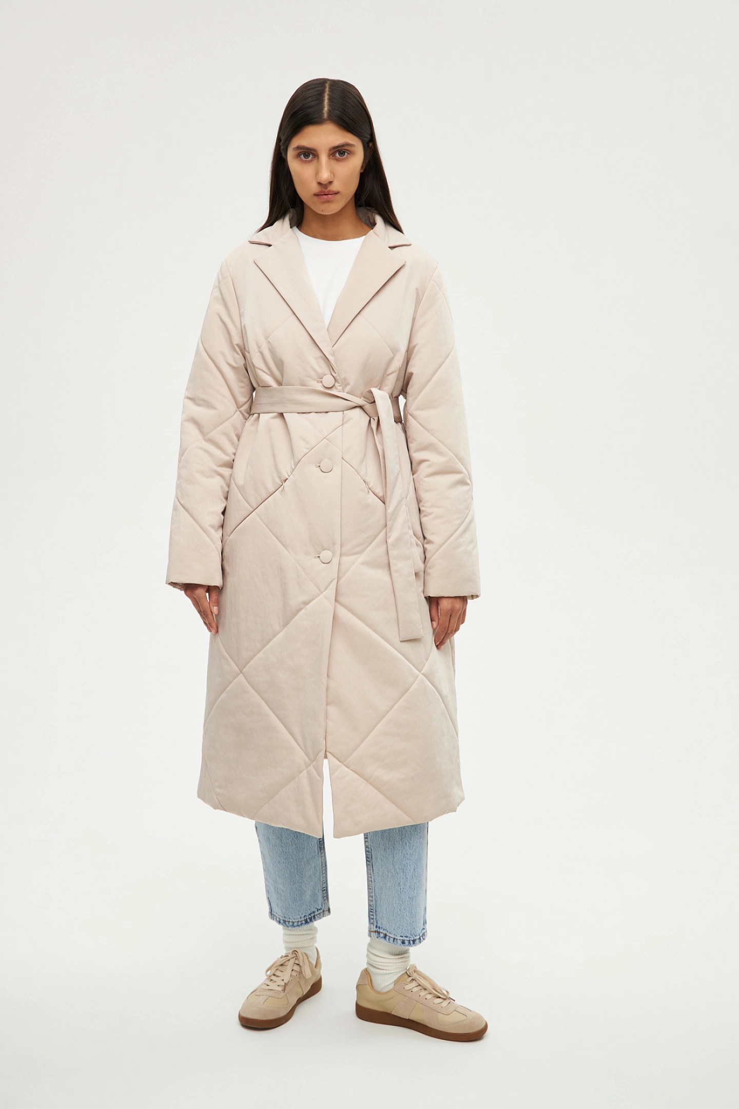 Trapeze quilted coat