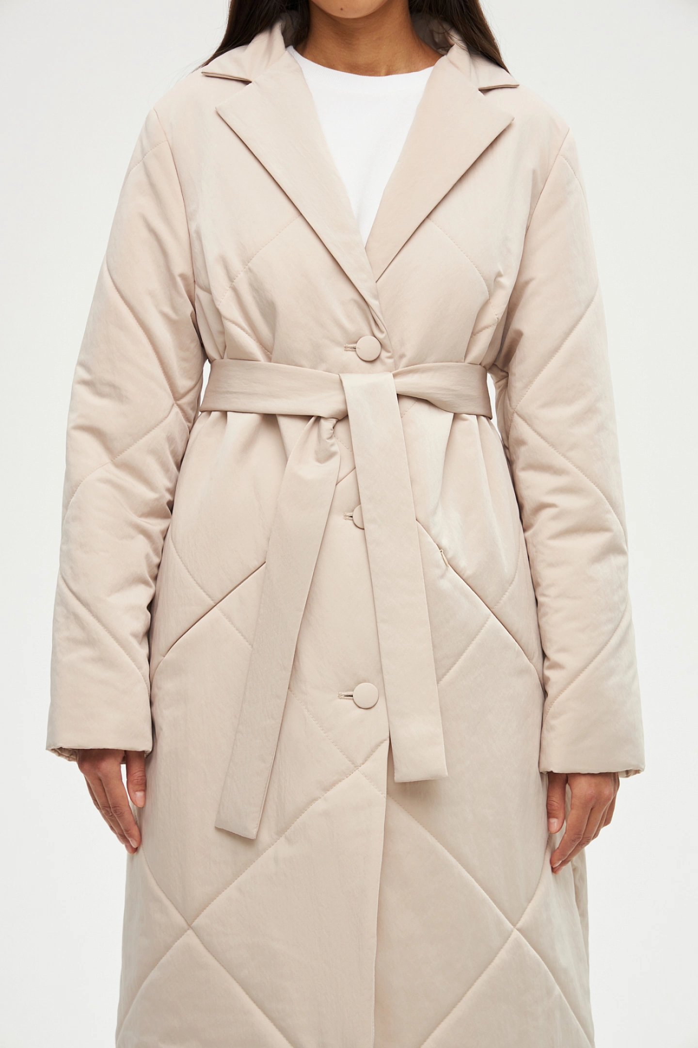 Trapeze quilted coat