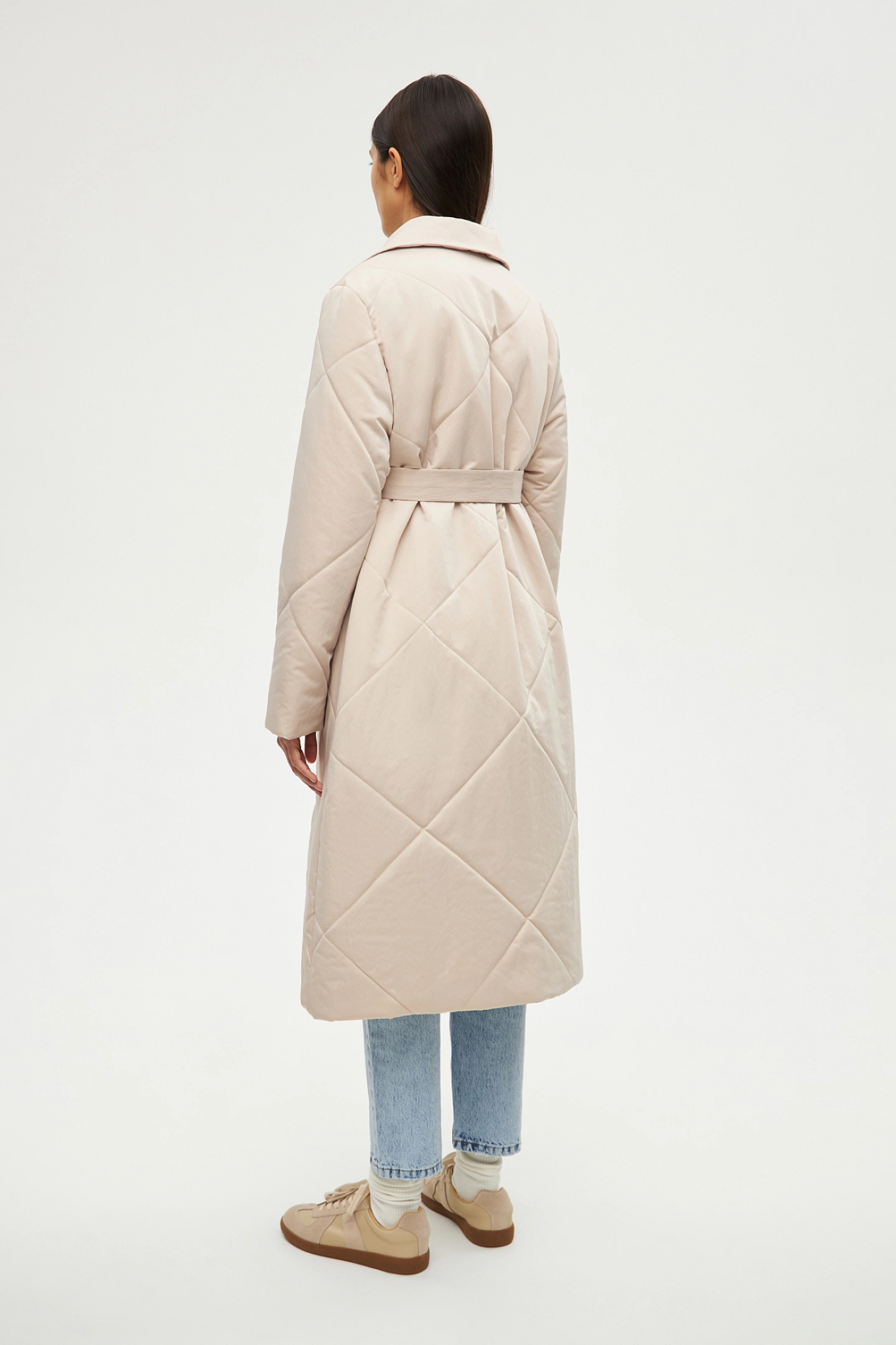 Trapeze quilted coat