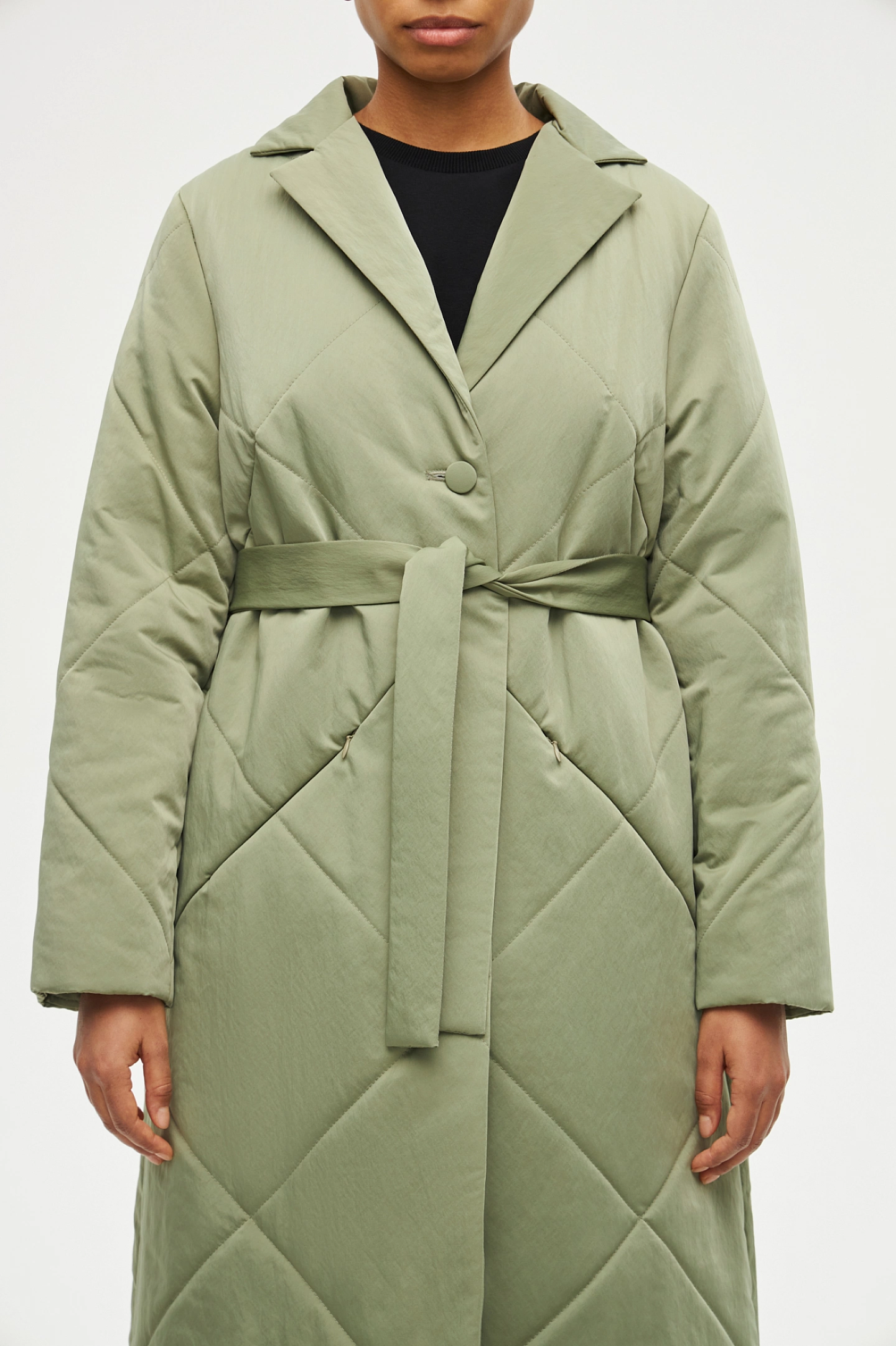 Trapeze quilted coat