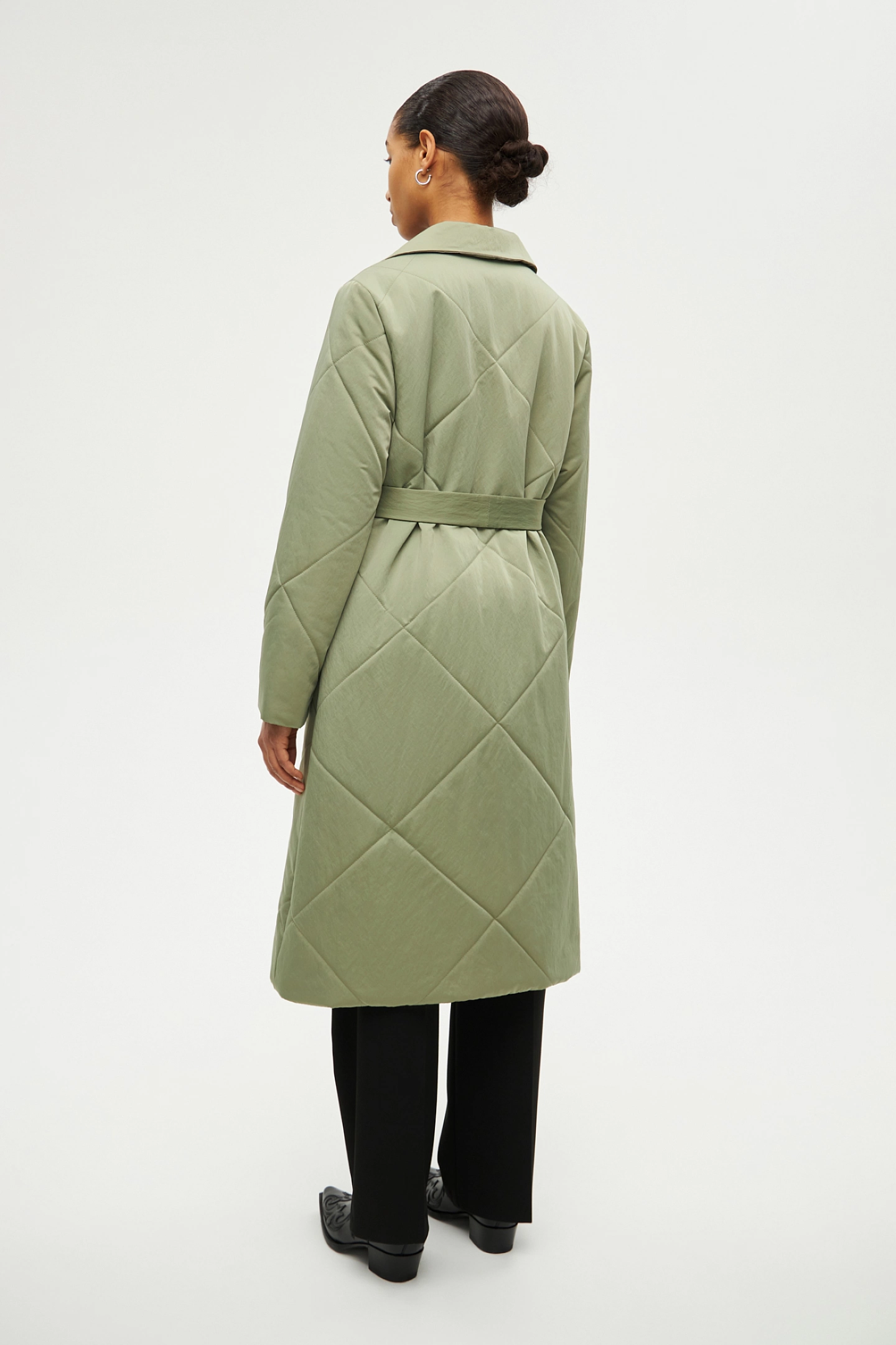 Trapeze quilted coat
