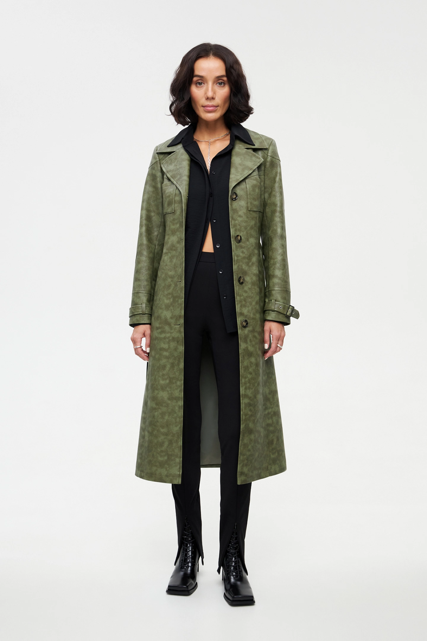 Тренчкот из эко-кожи