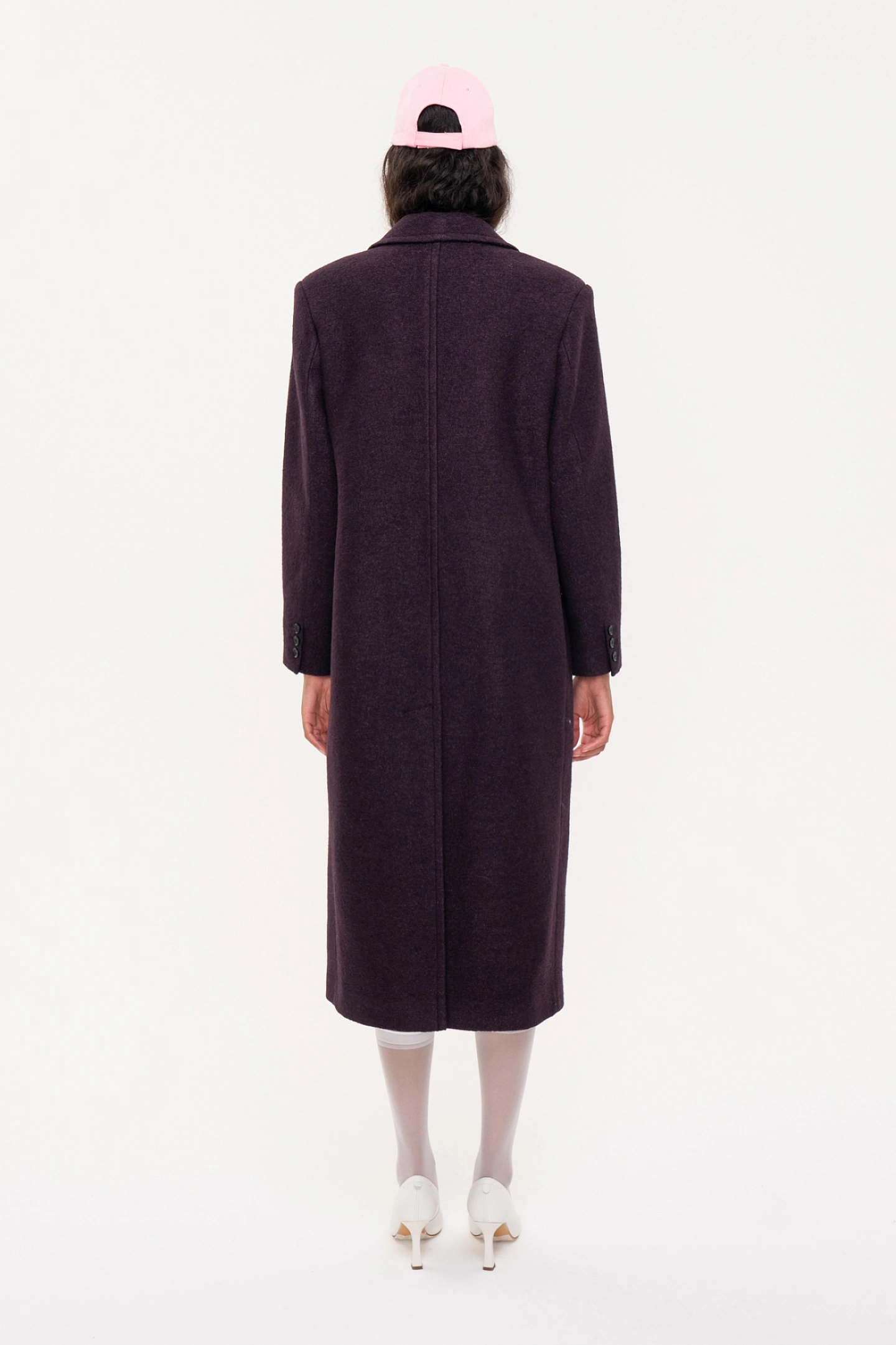 Peacoat coat with peak lapels