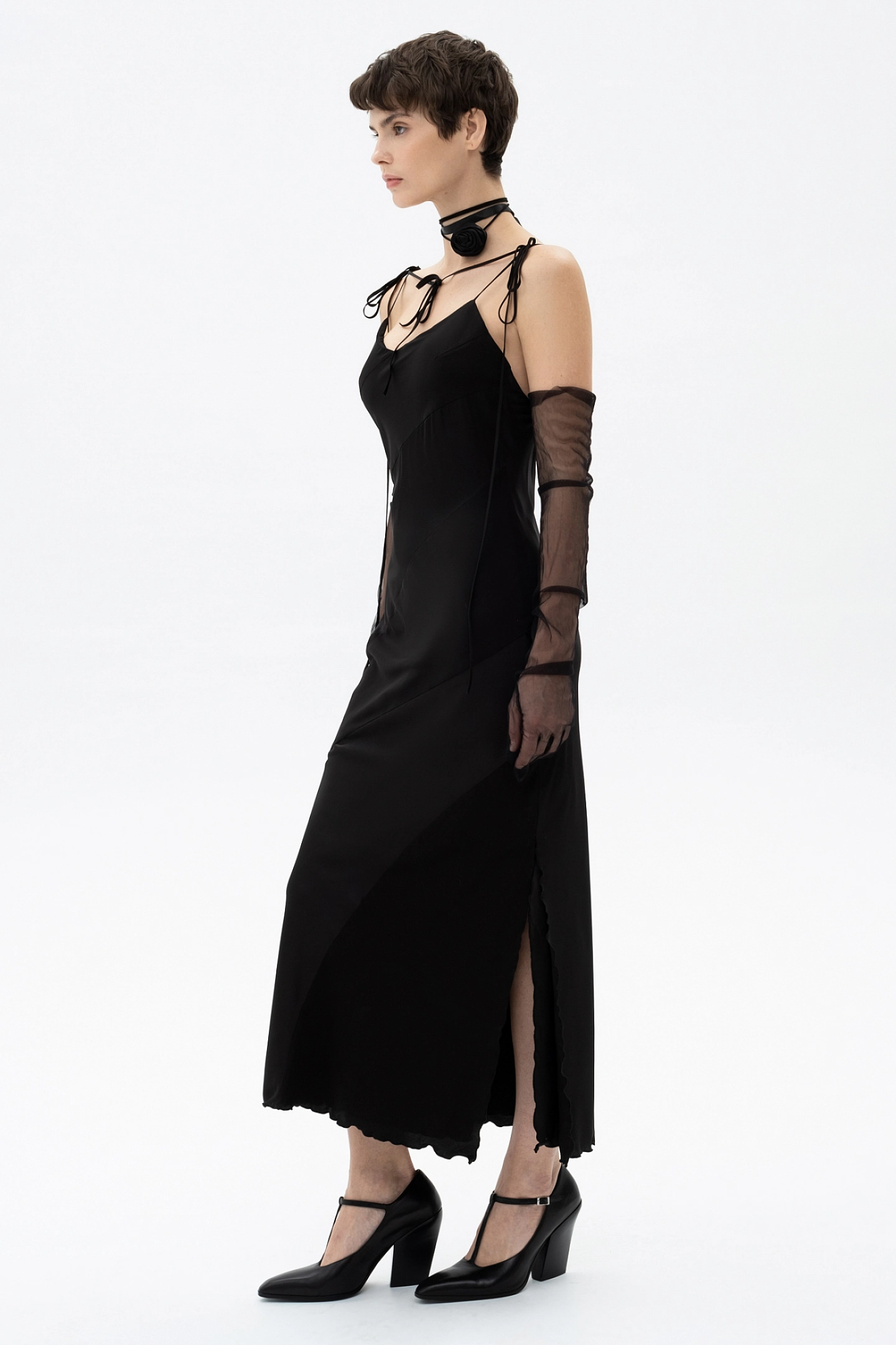 Платье-комбинация миди