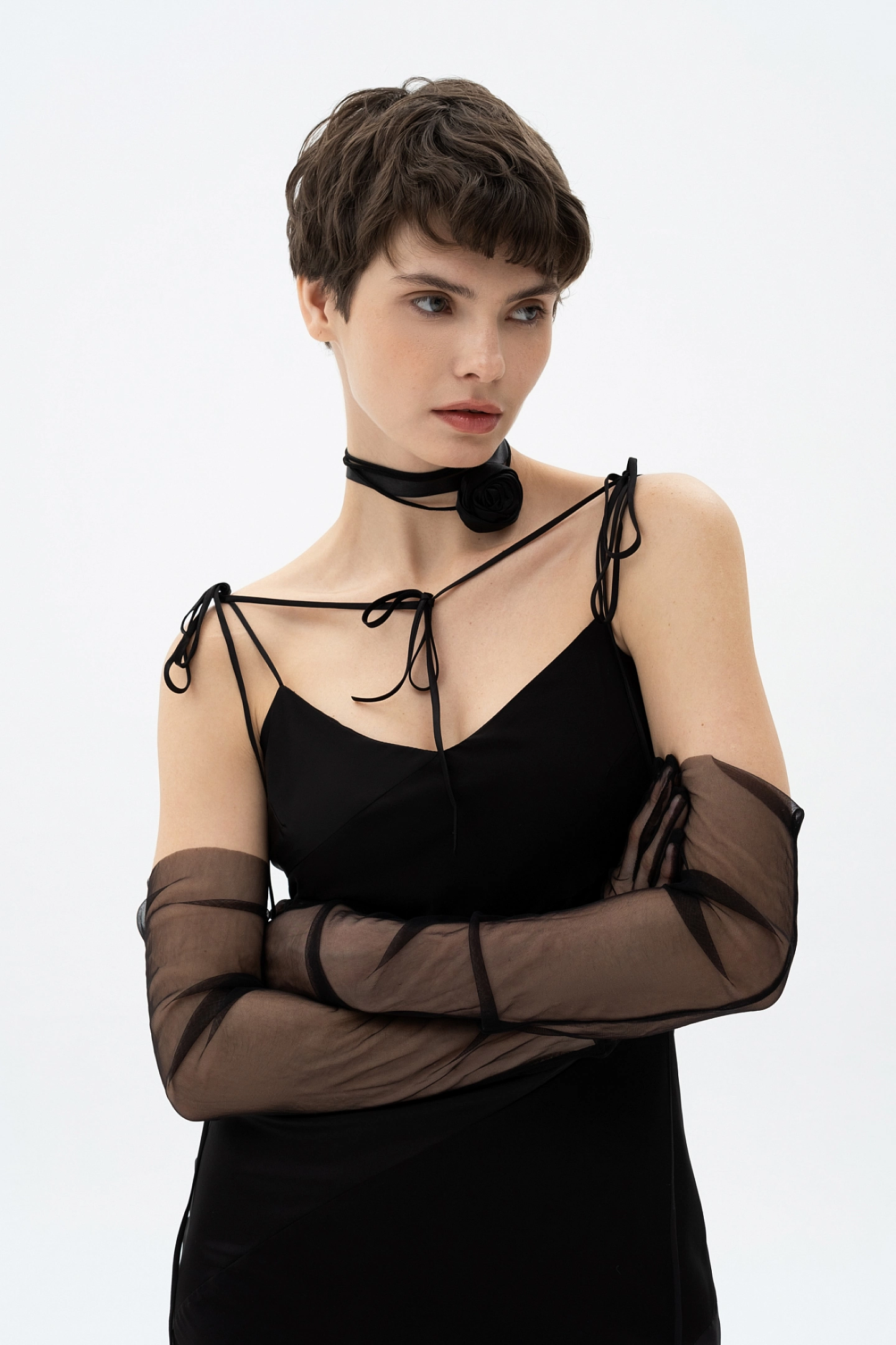 Платье-комбинация миди