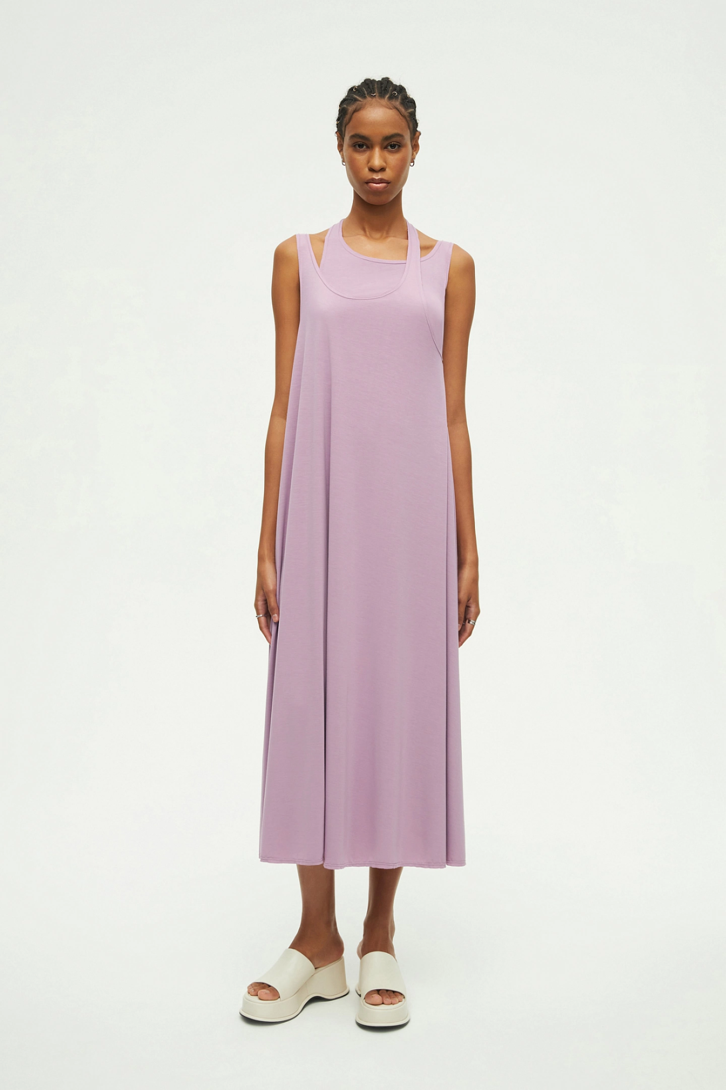 Платье - майка трикотажное двойное