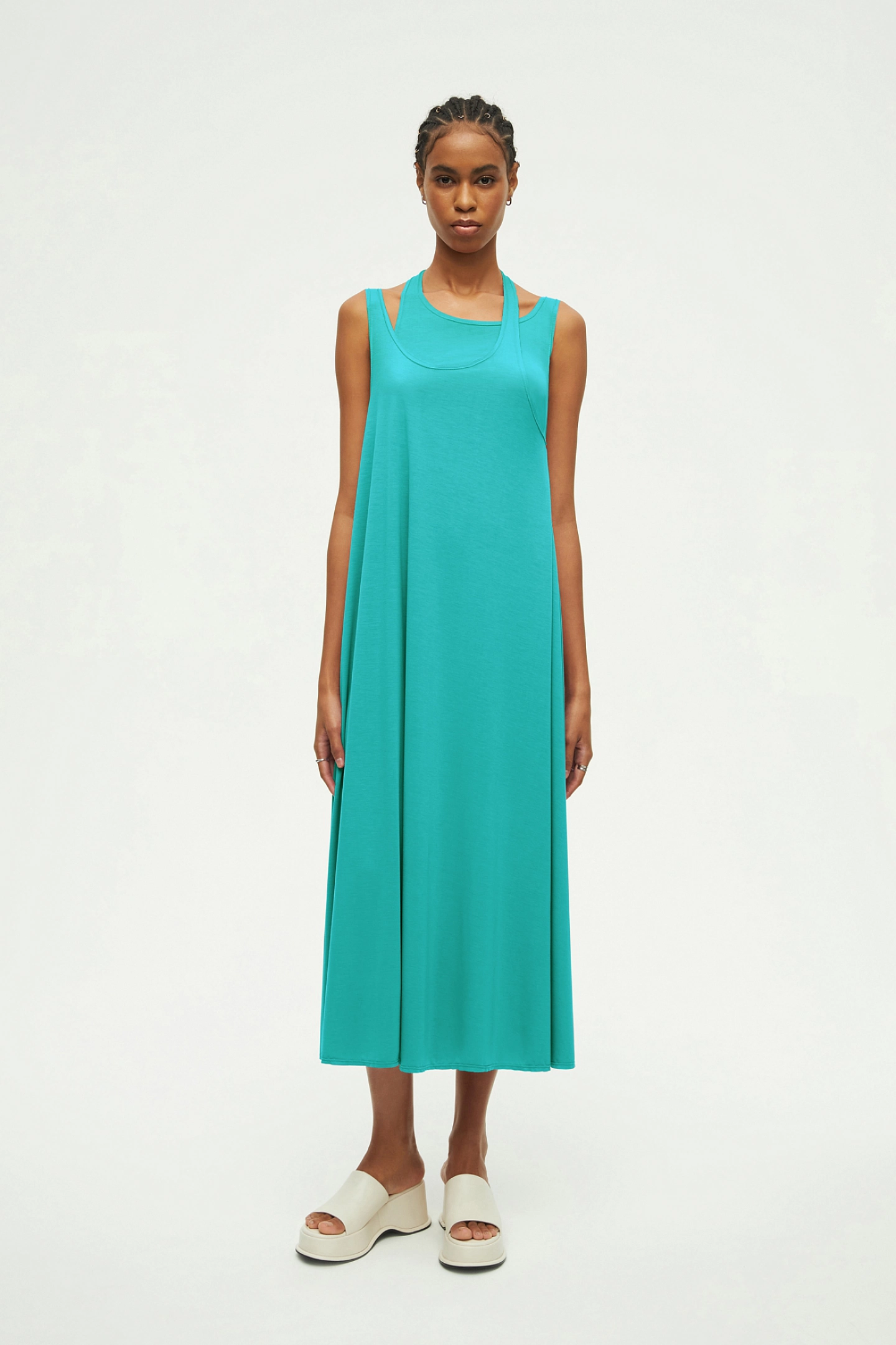 Платье - майка трикотажное двойное